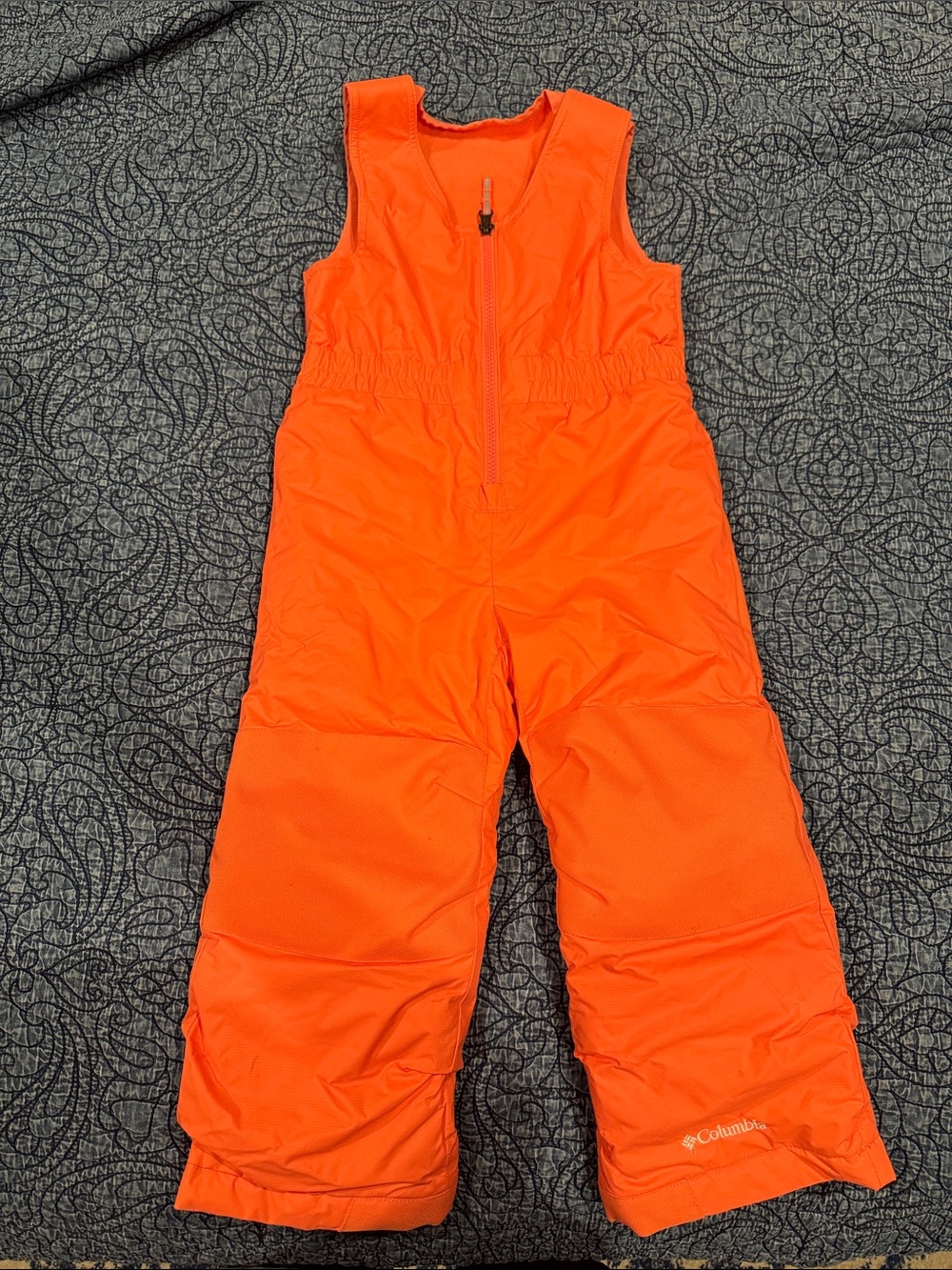 Columbia Bright Orange Kids Snow Overalls with Matching Jacket